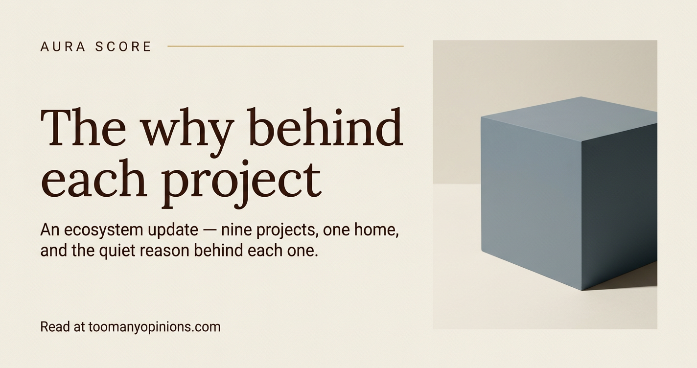 The why behind each project