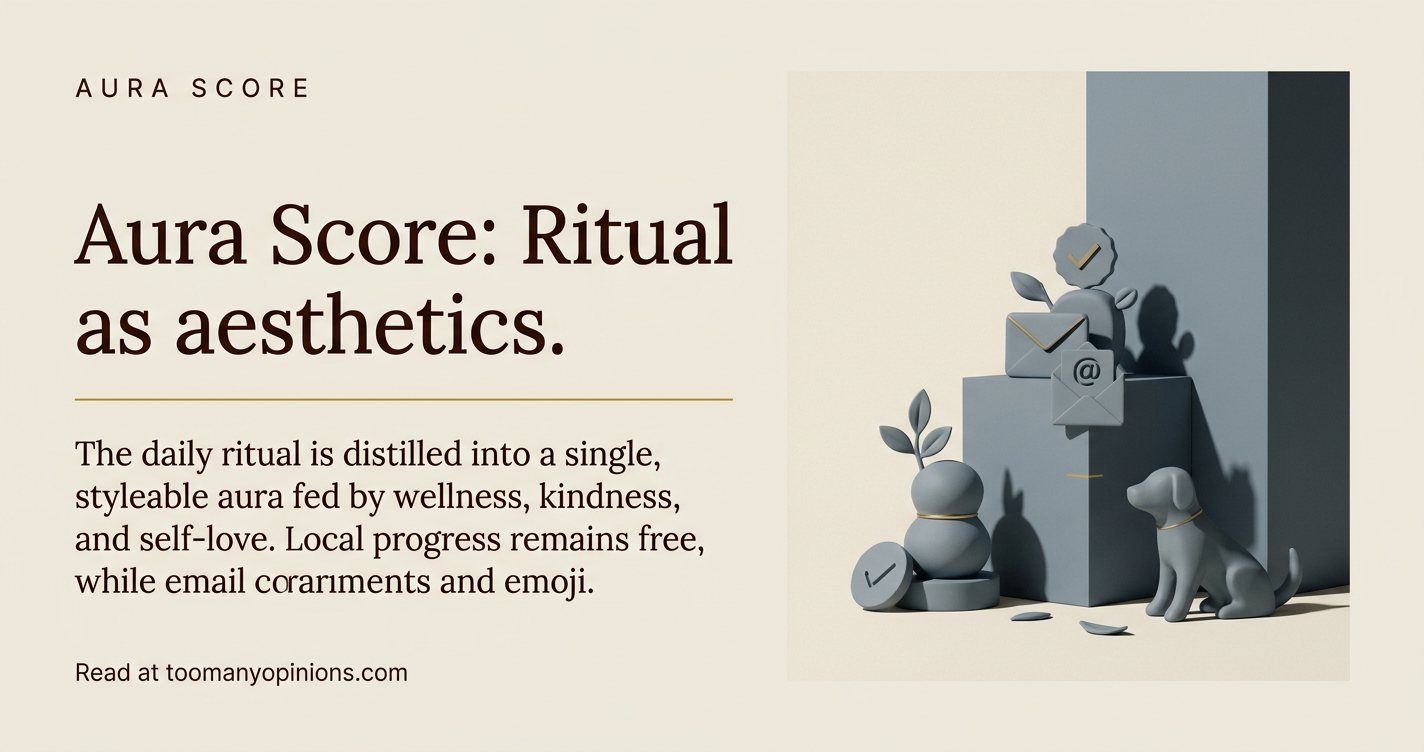 Aura Score: Ritual as aesthetics.