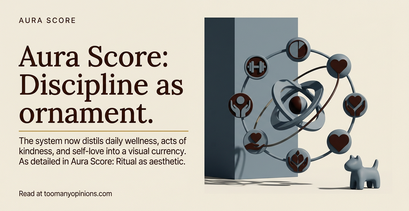 Aura Score: Discipline as ornament.