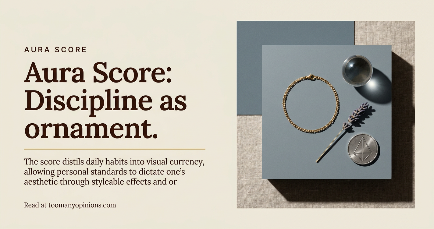 Aura Score: Discipline as ornament.