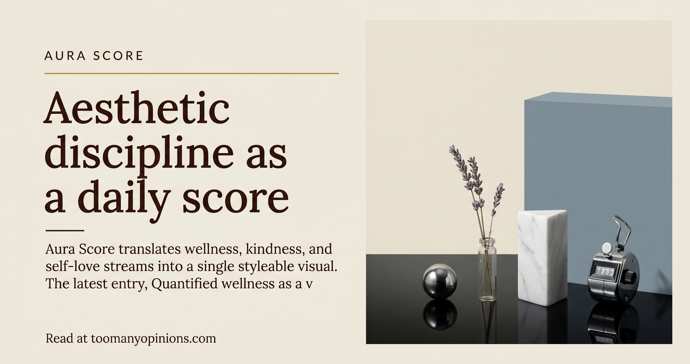 Aesthetic discipline as a daily score