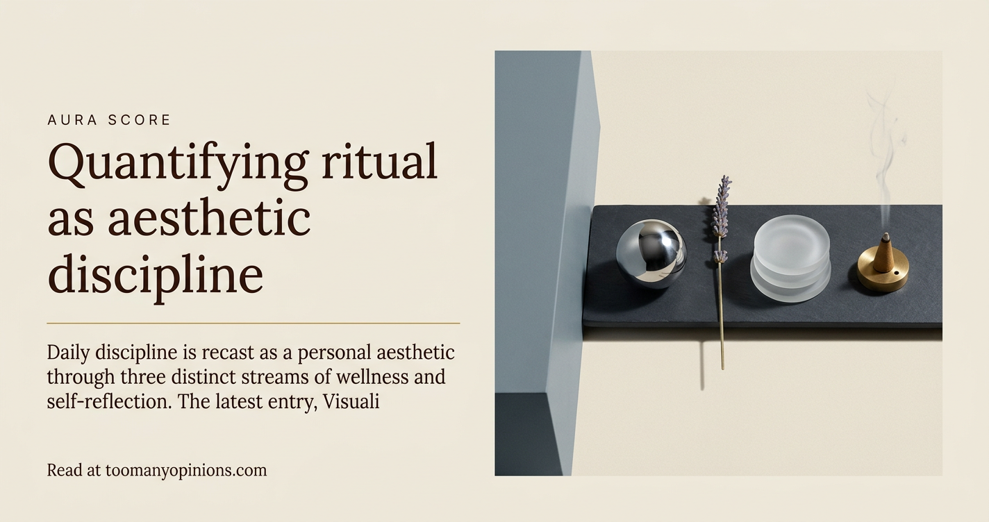 Quantifying ritual as aesthetic discipline