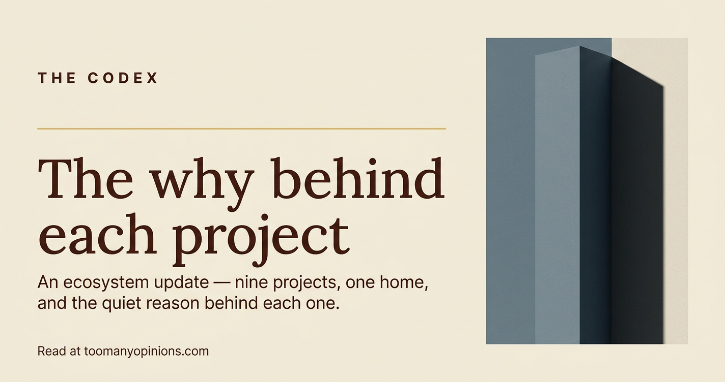 The why behind each project