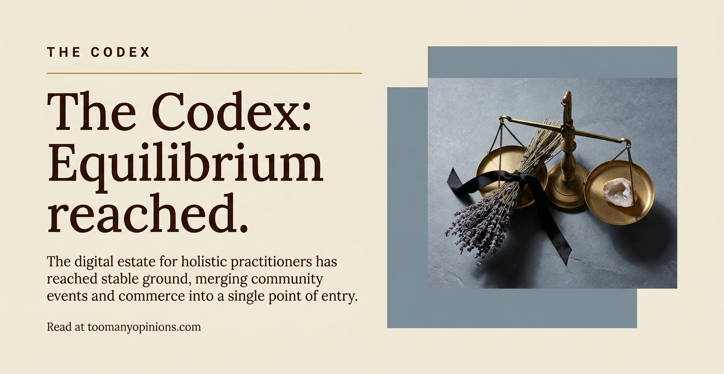The Codex: Equilibrium reached.