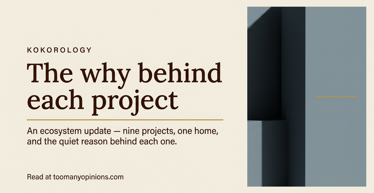 The why behind each project