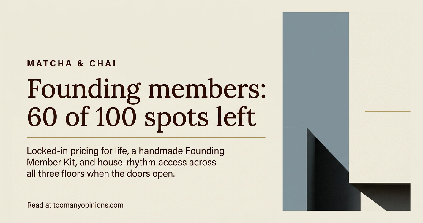 Founding members: 60 of 100 spots left
