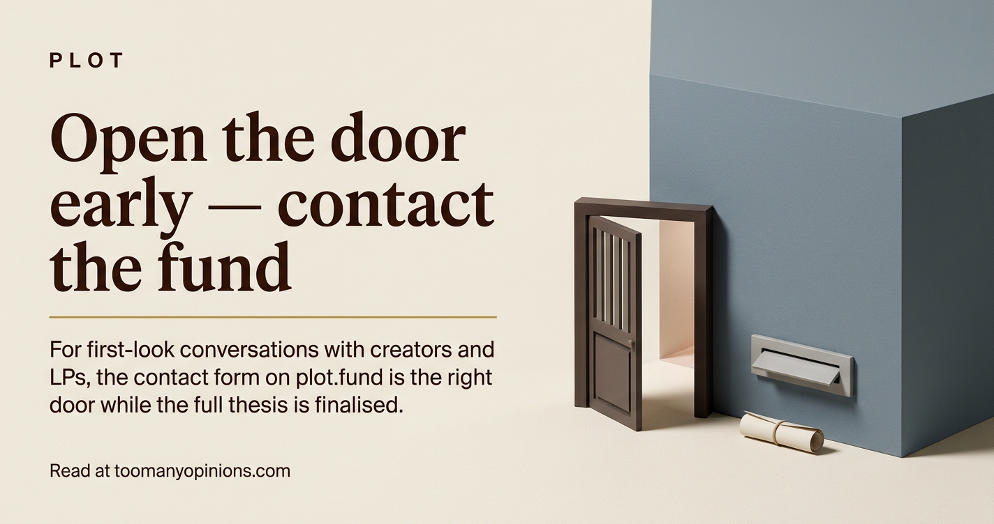 Open the door early — contact the fund