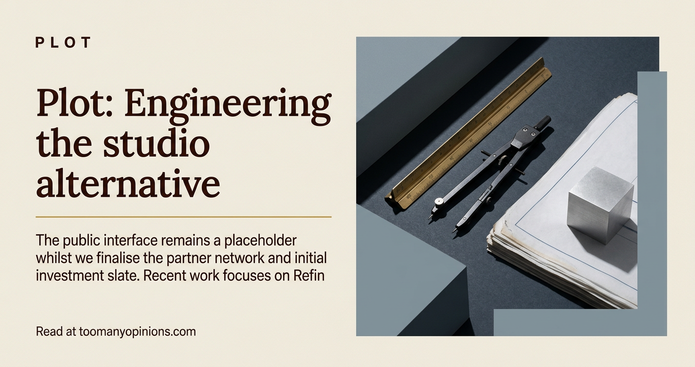 Plot: Engineering the studio alternative