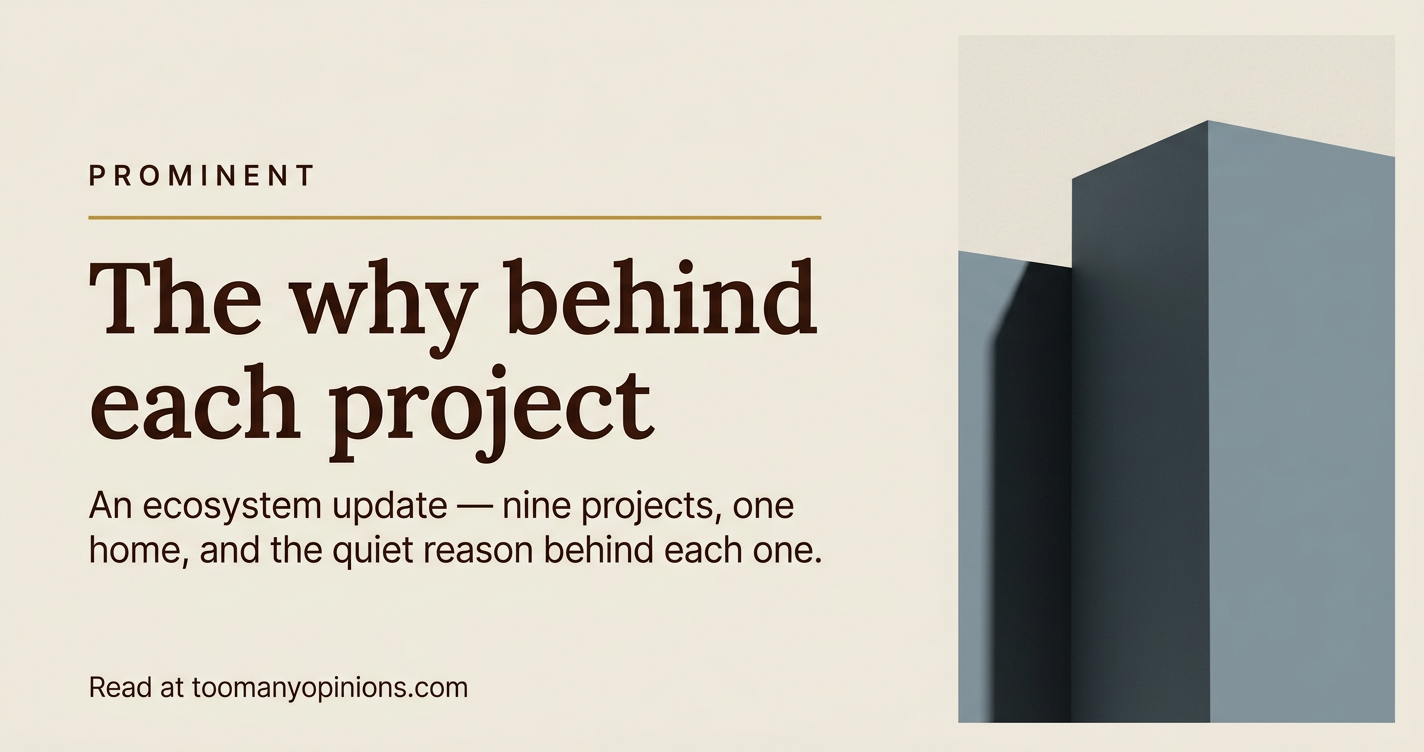 The why behind each project