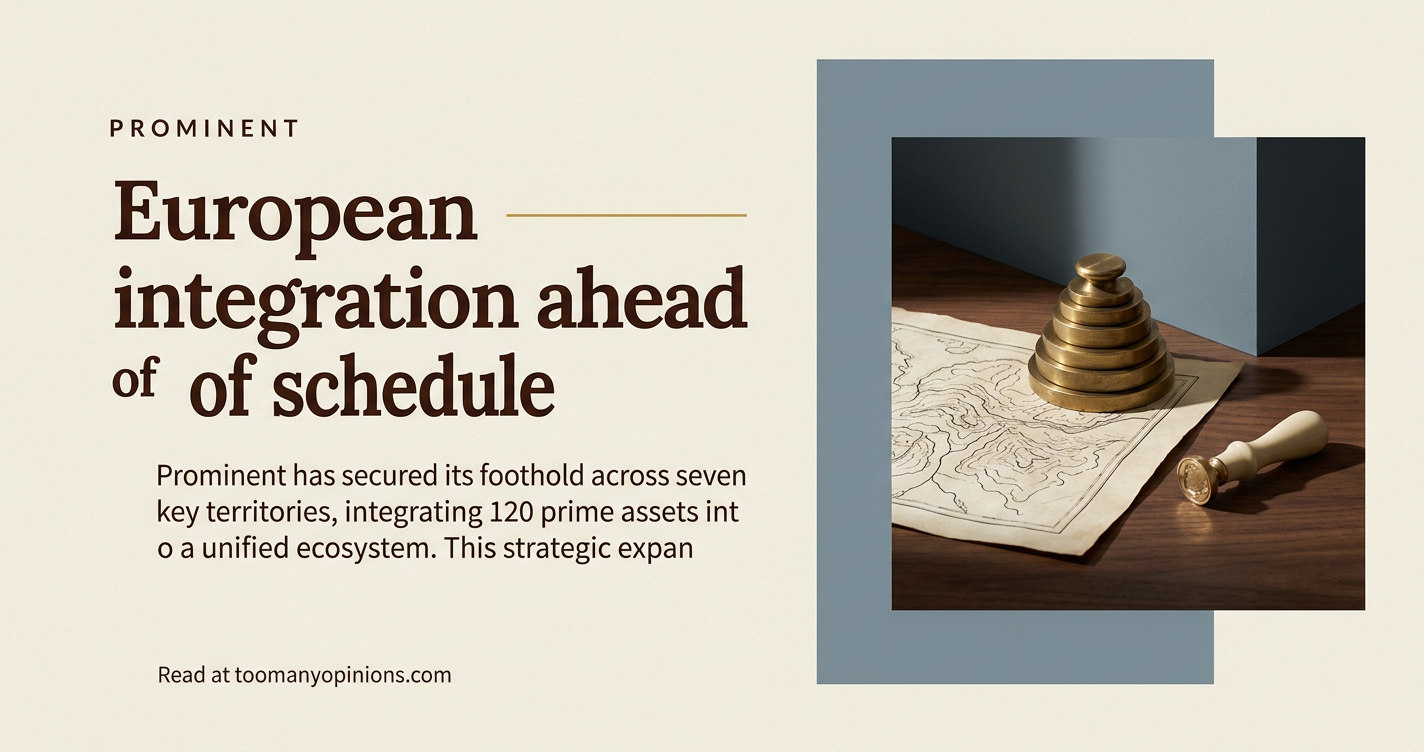 European integration ahead of schedule
