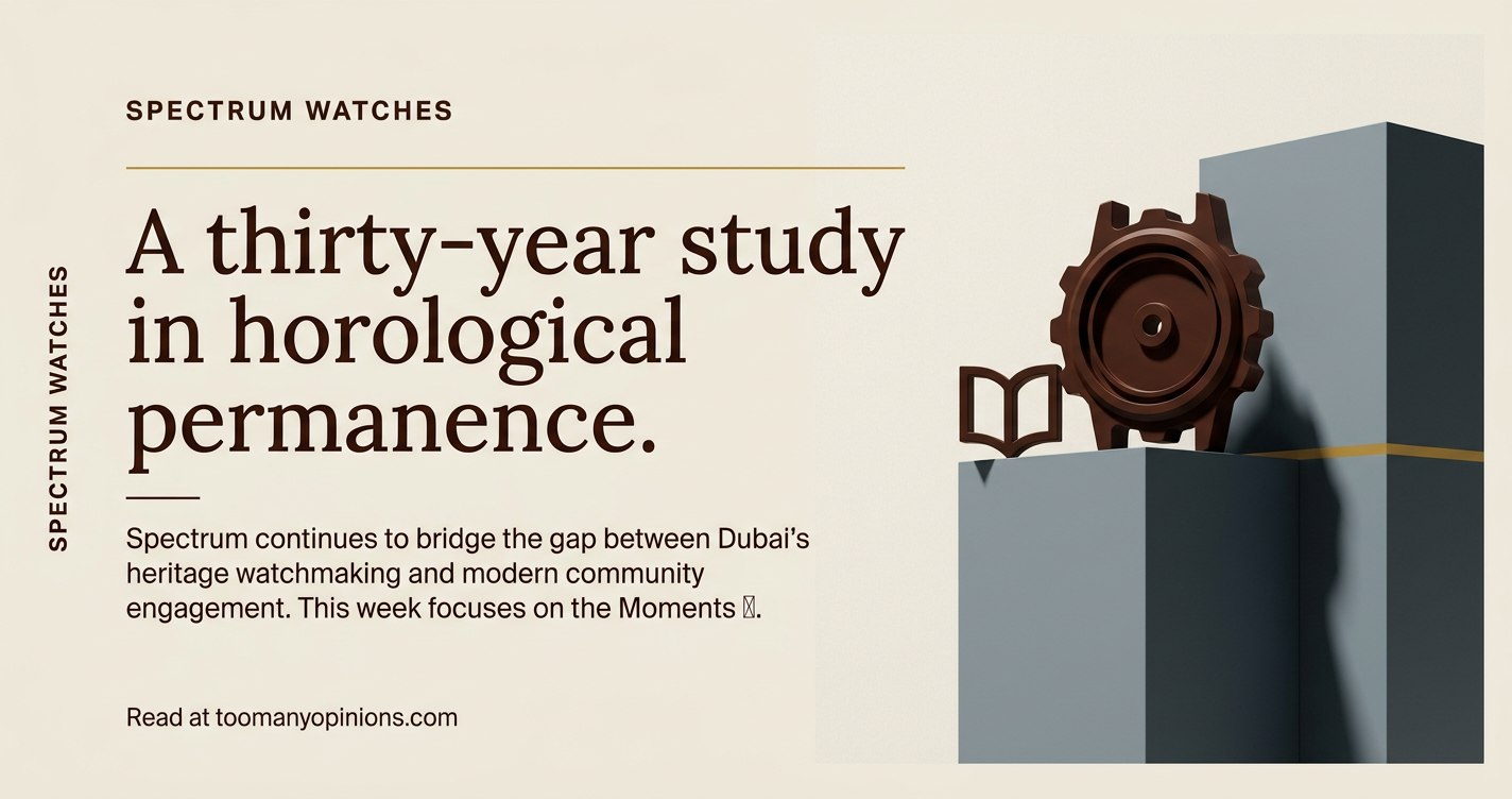 A thirty-year study in horological permanence.