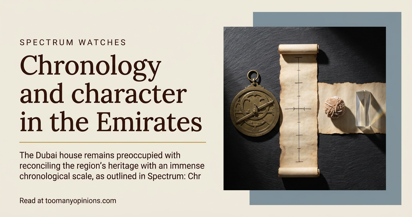 Chronology and character in the Emirates