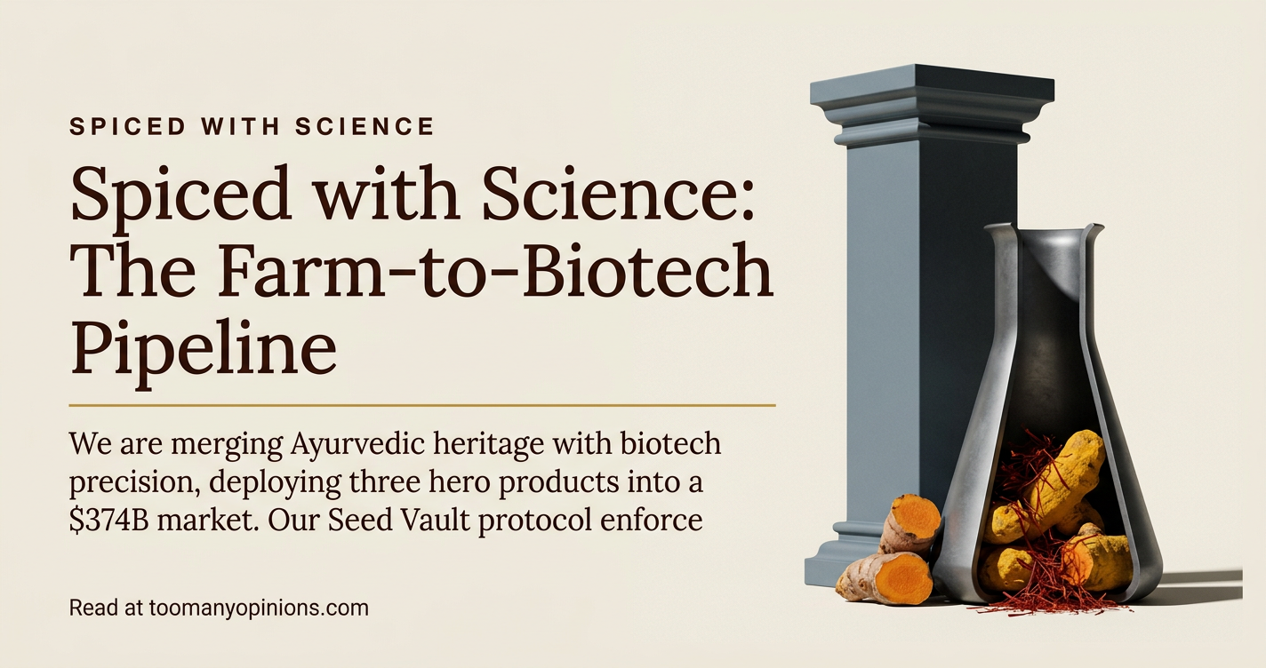 Spiced with Science: The Farm-to-Biotech Pipeline
