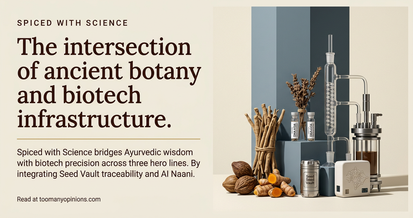 The intersection of ancient botany and biotech infrastructure.