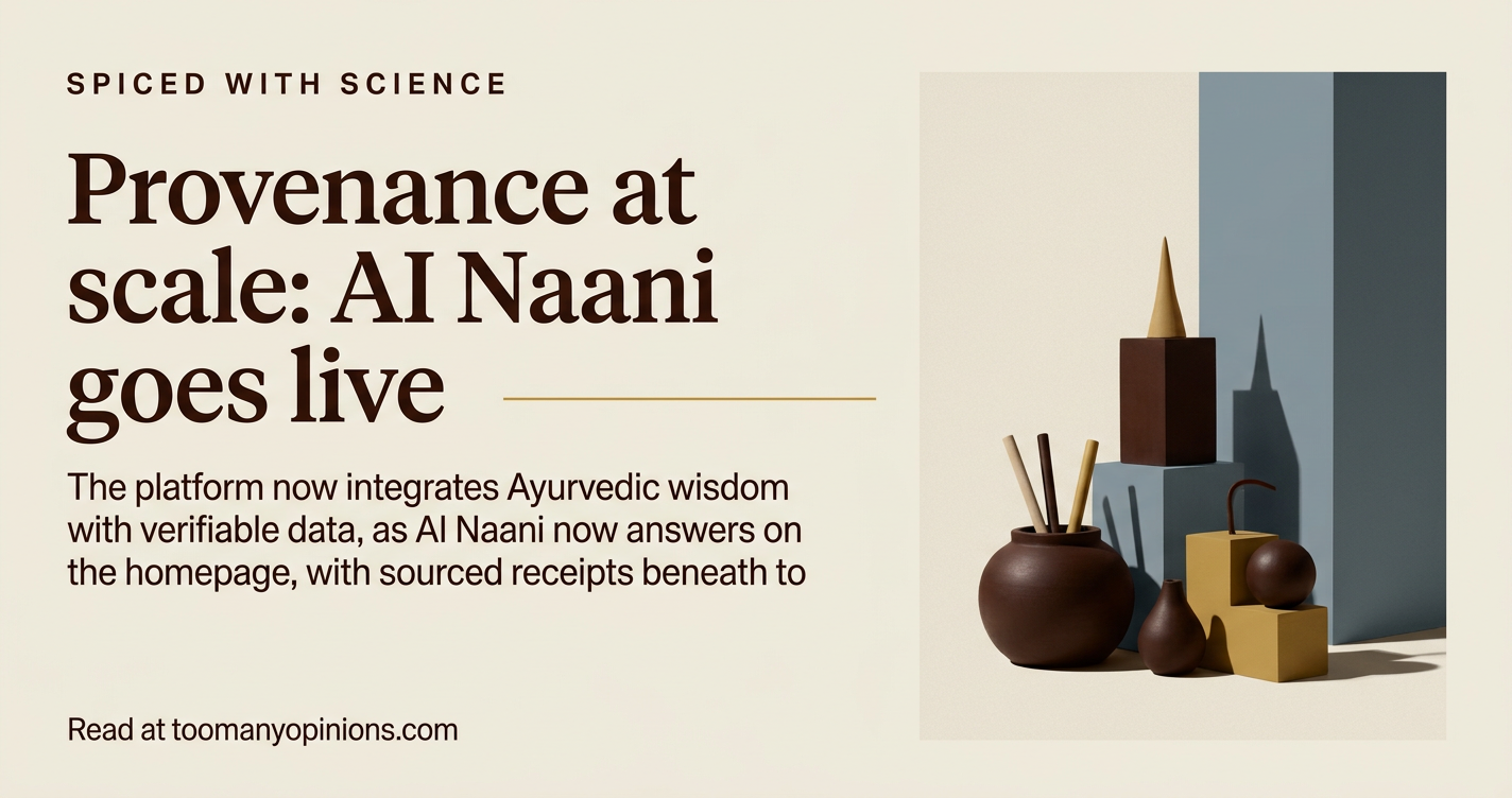 Provenance at scale: AI Naani goes live