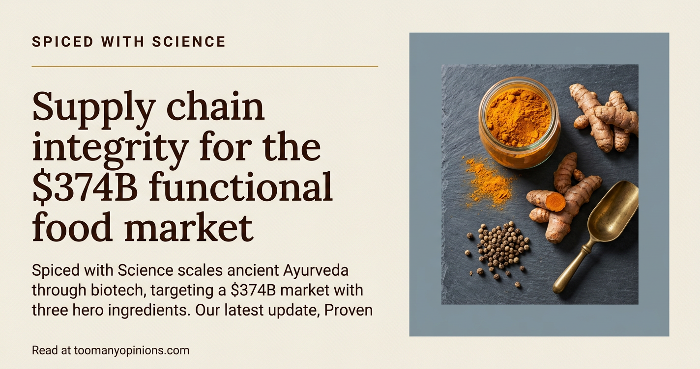 Supply chain integrity for the $374B functional food market