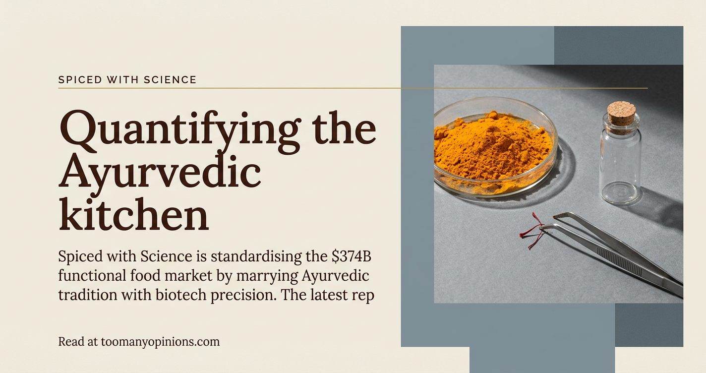 Quantifying the Ayurvedic kitchen