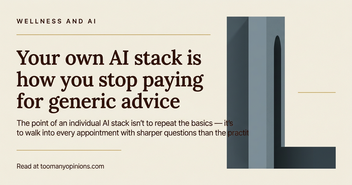 Your own AI stack is how you stop paying for generic advice