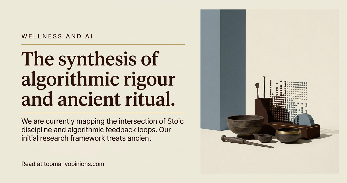 The synthesis of algorithmic rigour and ancient ritual.