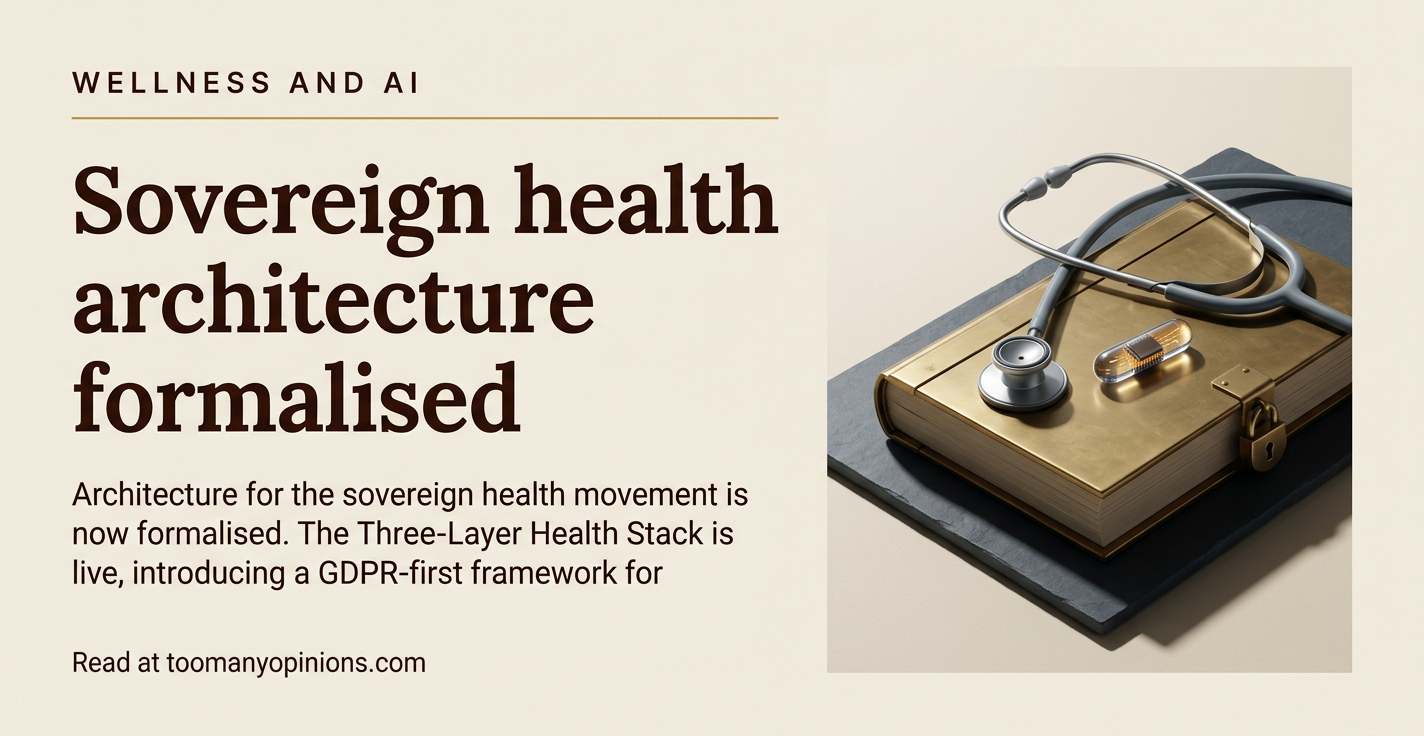 Sovereign health architecture formalised